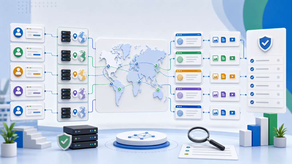 Proxy mapping checklist for browser profiles account environments task evidence and human review