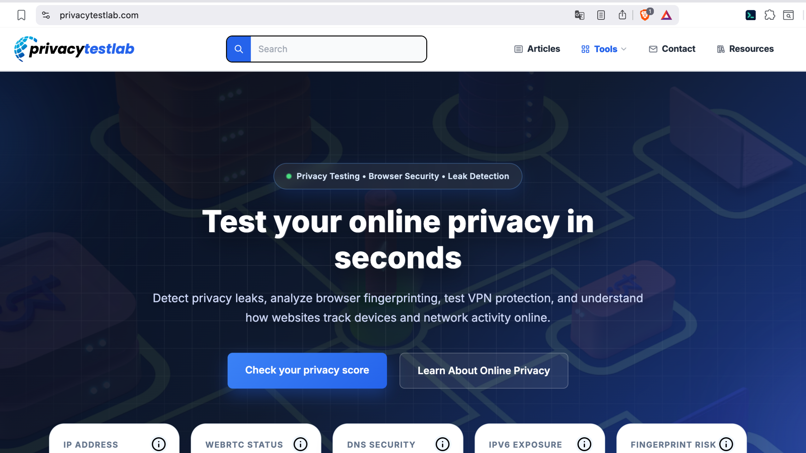 PrivacyTestLab 提供浏览器指纹和网络隐私检测,并公开部分 Fingerprint Score、Entropy 和 Signal Weight 计算方法。