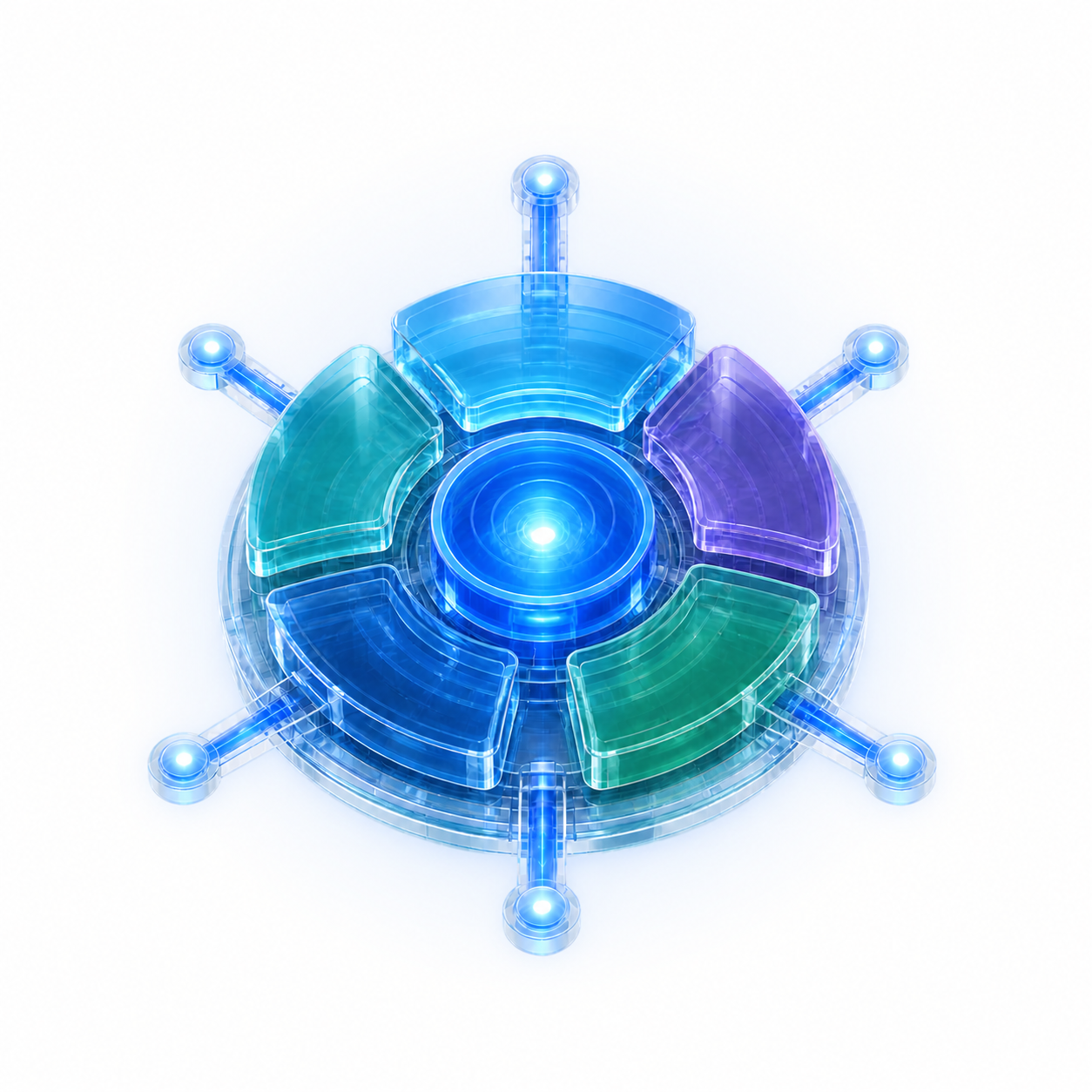 Conceptual model of one persistent browser environment branching into six operating modes