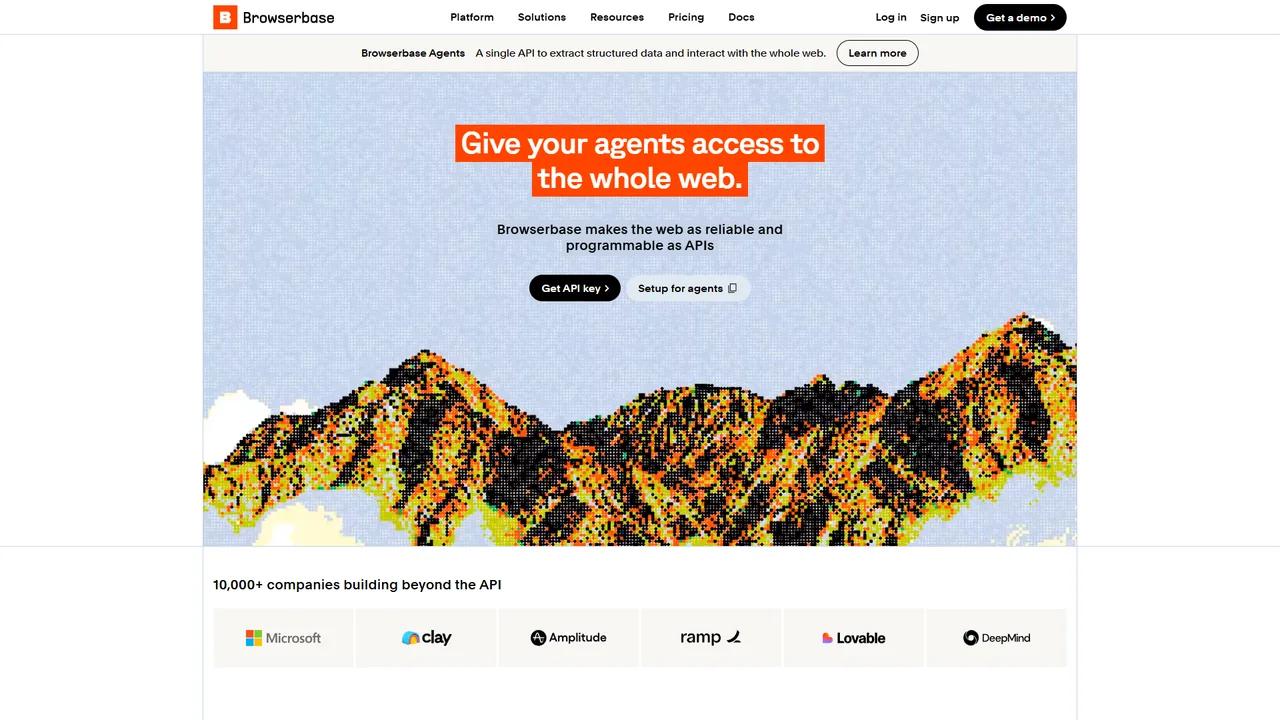 Browserbase official website screenshot