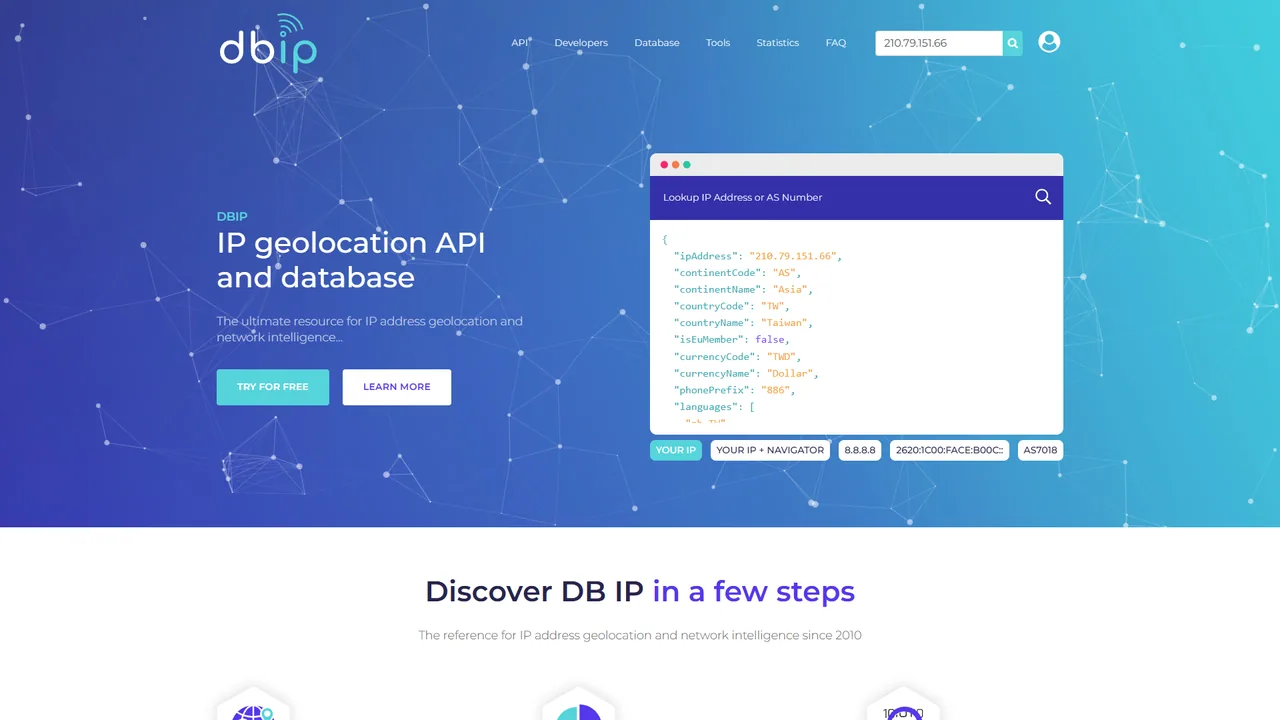 DB-IP official website screenshot