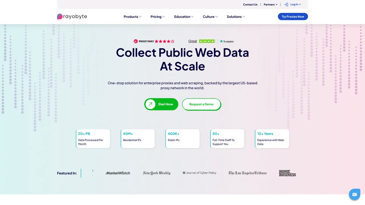 Rayobyte 官网界面截图