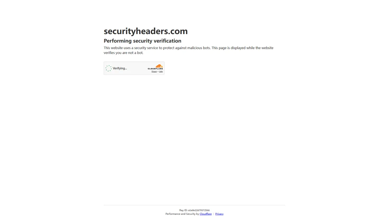Security Headers official website screenshot